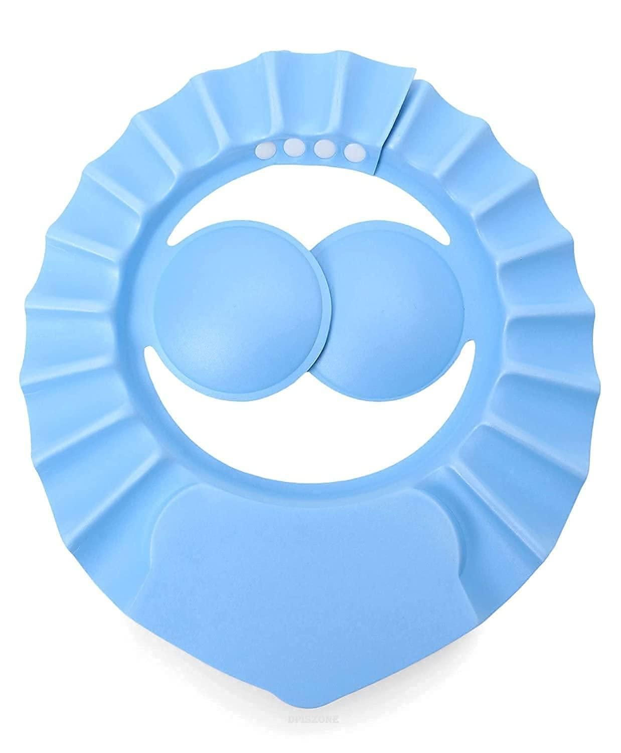 Blue shower cap on a white background