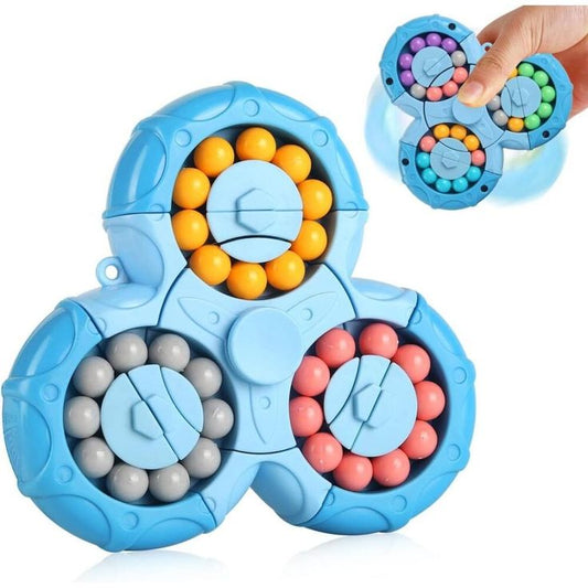 Rotating Magic Bean Puzzle Toy – Fidget Spinner Cube for Kids & Adults